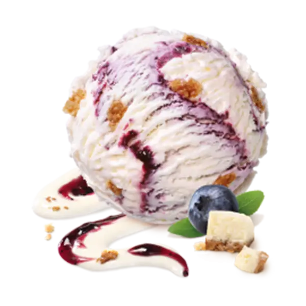 Crème glacée façon cheesecake myrtille — glacier de Chaudes-Aigues